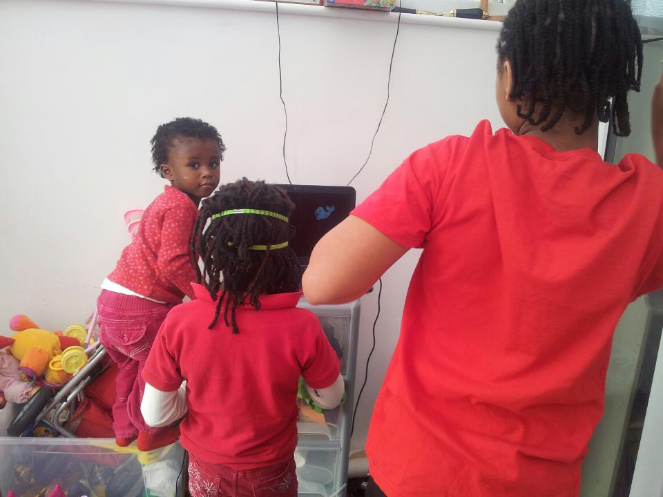 Children wearing red valentines day theme